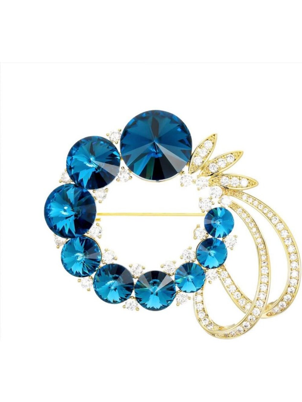 Sparkling Rhinestone Circle Brooch Pin for Women | Fashion Lapel Jewelry Gift